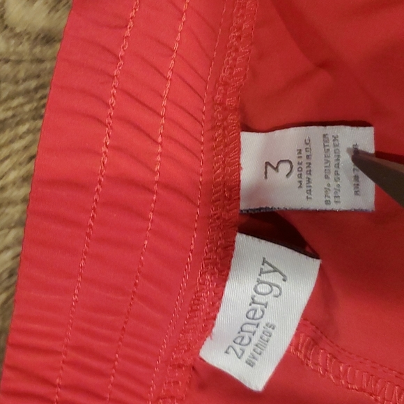 Zenergy Chicos Womans Fuchsia Pink Elastic Waist Zipper Lightweight Skirt Sz 3 - Picture 6 of 8
